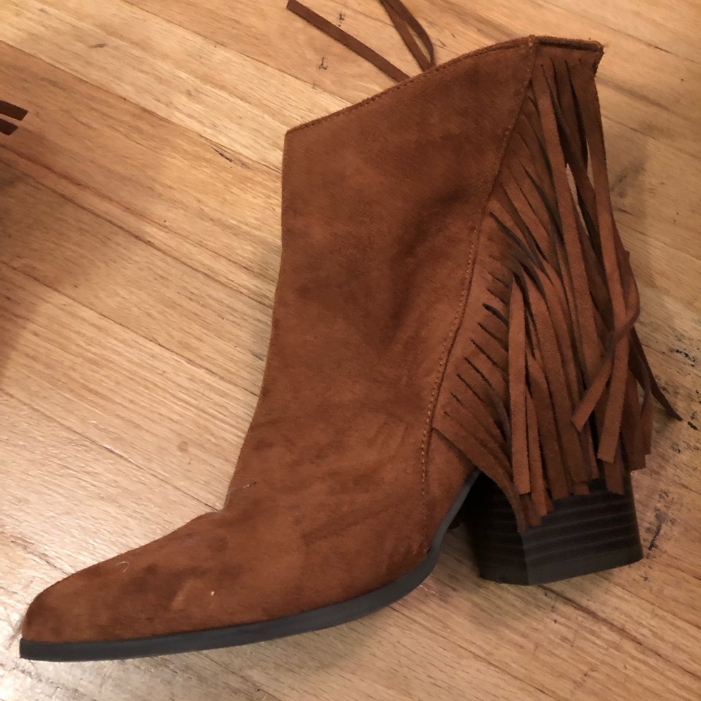 Just fab booties frayed